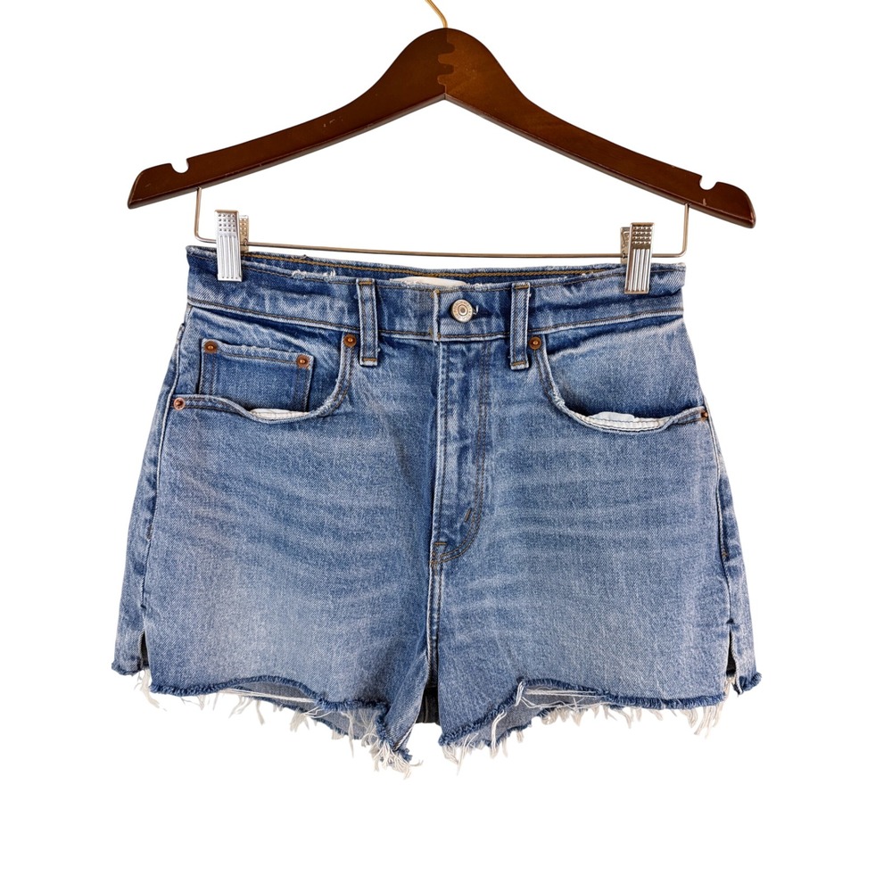 Abercrombie & Fitch Mom Short High Rise Curve Love Women 26 Sequin Heart